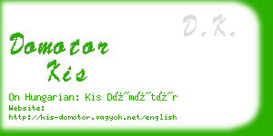 domotor kis business card